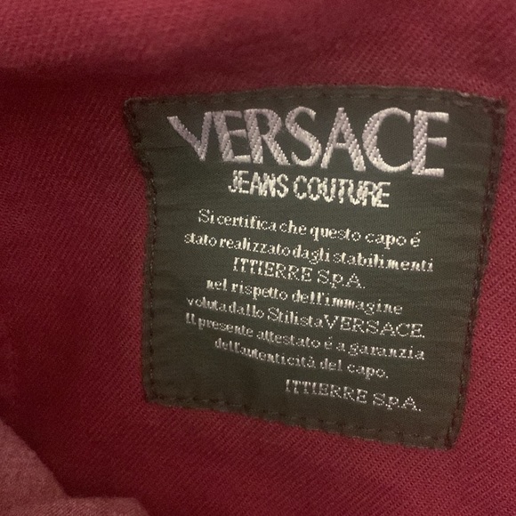NWT Versace Jeans in Raspberry/Burgundy, Sz 34/48 (M) - Picture 10 of 12